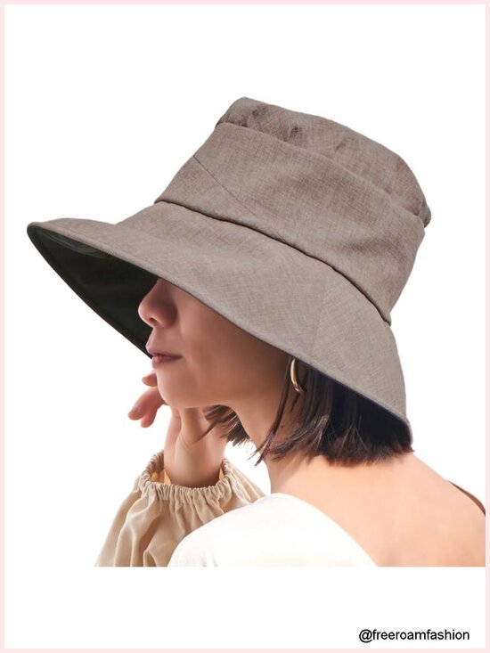 UPF 50 Wide Brim Sun Hat - Lightweight Floppy Hat for Beach Garden